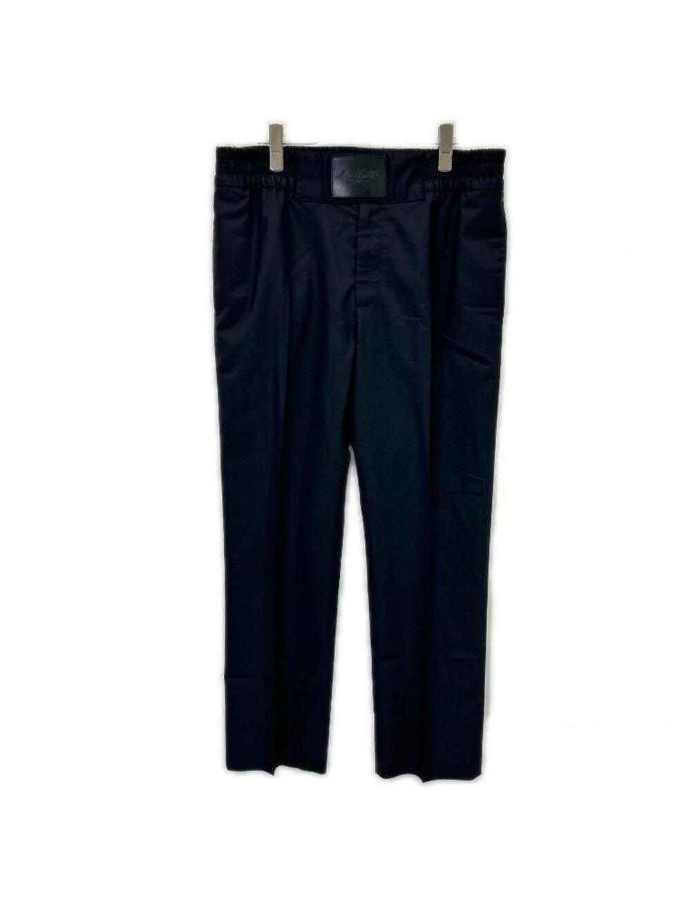 Louis Vuitton Black Leather Patch Nylon Pants 42